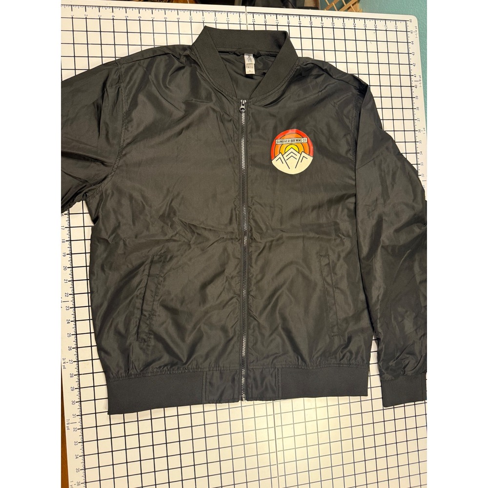 Sunriver Brewing Co Black Bomber Jacket Men's XL Independent Trading Co Oregon